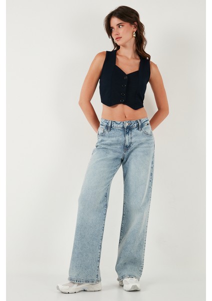 Slim Fit Kalp Yaka Düğmeli Kalın Askılı Crop Yelek Bayan Yelek 5865497 fiyatları