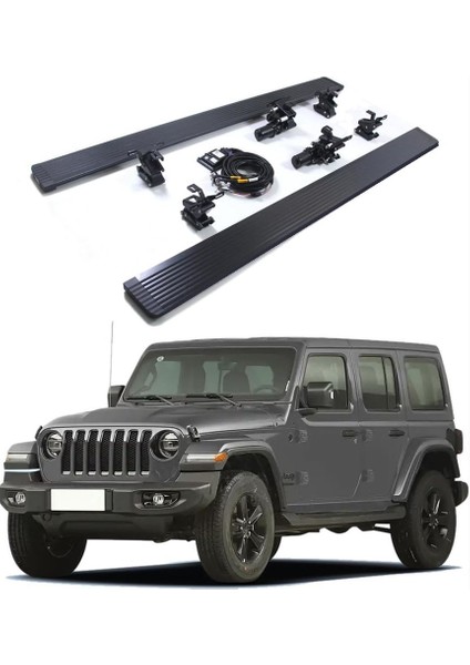 Jeep Wrangler Rubicon Jl Uyumlu Elektrikli Basamak Seti 2018-2025