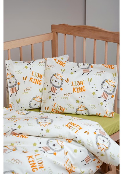 Cotton Collection %100 Pamuk Bebek Nevresim Takımı Lion modelleri