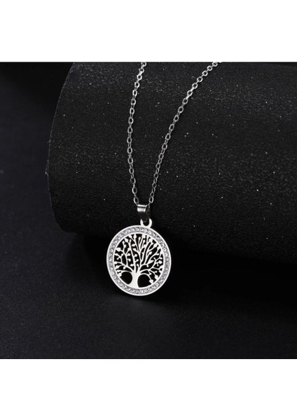 Paslanmaz Çelik Hayat Ağacı Kolye Klavikula Zincirli (Yaşam Ağacı Kolye) modelleri