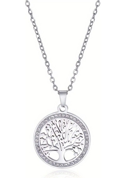 Paslanmaz Çelik Hayat Ağacı Kolye Klavikula Zincirli (Yaşam Ağacı Kolye) fırsatları