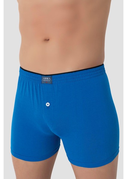 6'lı Paket Mavi Erkek Penye Havlu Bel Boxer %100 Pamuk fırsatları