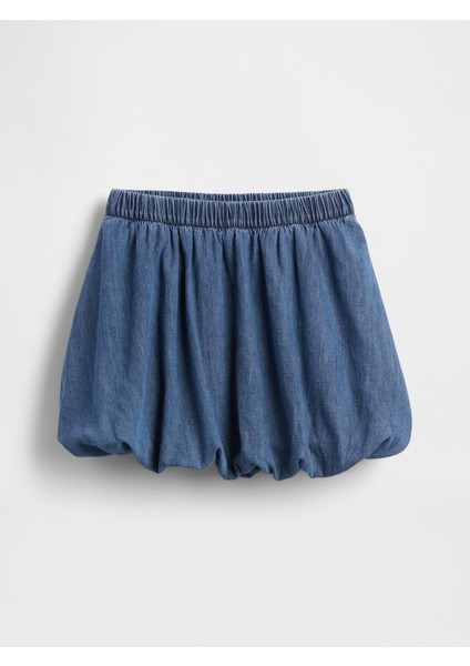Kız Çocuk Mavi Denim Bubble Şort indirimleri
