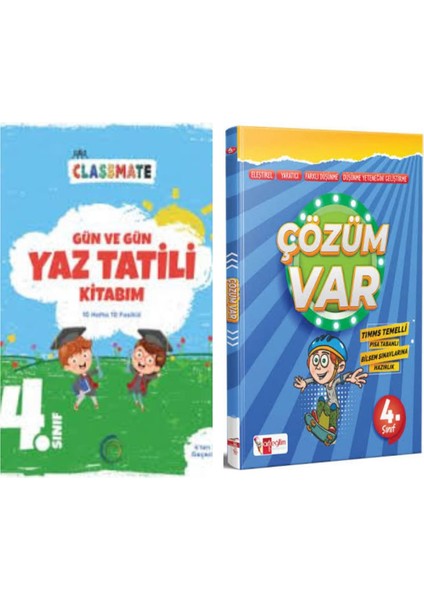 4. Sınıf Gün ve Gün Yaz Tatili Kitabım ve Çözüm Var