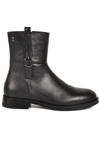 Siyah Içi Polarlı Hakiki Deri Kadın Bot 2552701K Z