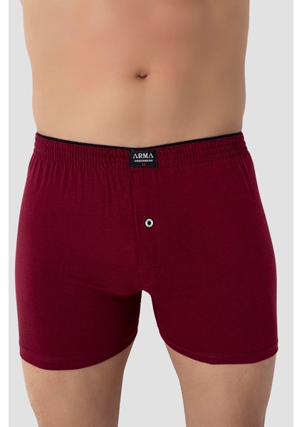 6'lı Paket Bordo Erkek Penye Havlu Bel Boxer %100 Pamuk modelleri