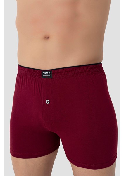 6'lı Paket Bordo Erkek Penye Havlu Bel Boxer %100 Pamuk fırsatları