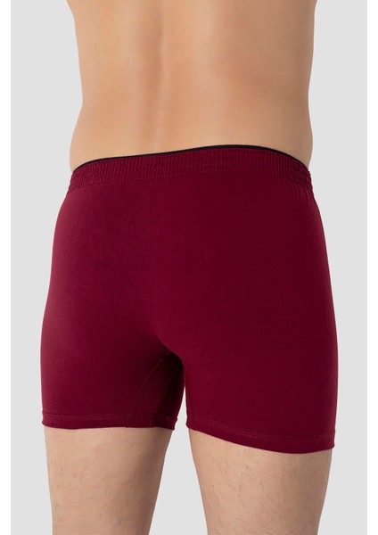 6'lı Paket Bordo Erkek Penye Havlu Bel Boxer %100 Pamuk indirimleri