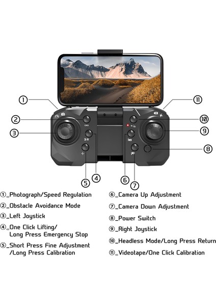 C10S 4K Fpv Kameralı Fırçasız Motor Katlanabilir Drone Yükseltme Irtifa Sabitleme Taşıma Çantasıyla indirimleri