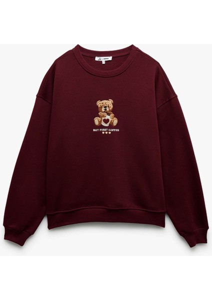 Bordo Kadın Sweatshirt 6WAL10106IK modelleri