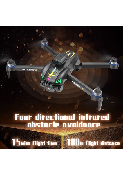 GD83 Katlanabilir Drone Kamera HD 4K 500 Altında Küçük Boyutlu Drone RGB Işık Uzaktan Kumandalı indirimleri