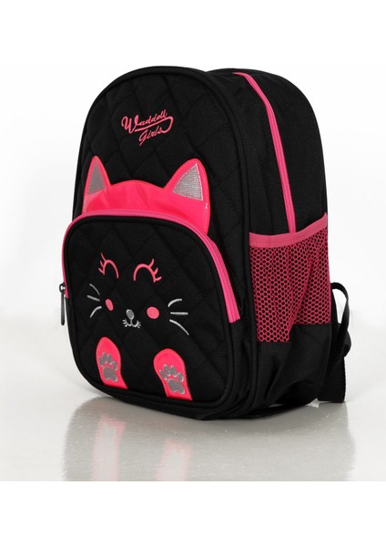 Kız Çocuk Anasınıfı ve Kreş Siyah Pembe Kedi Okul Sırt Çantası fiyatları