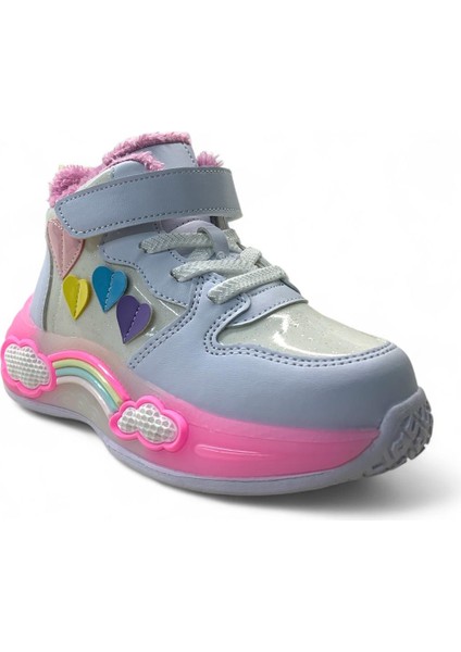 2050 Kız Çocuk Okul Öncesi Işıklı Içi Tüylü Spor Bot fiyatları