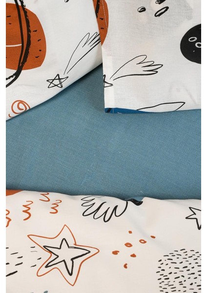 Cotton Collection %100 Pamuk Bebek Nevresim Takımı Space indirimleri