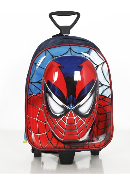 Erkek Çocuk Ana Sınıfı Çek Çekli Spiderman Örümcek Adam Kabartmalı Okul Çantası fiyatları