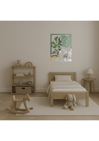 Monstera Bitkisi Desenli Iç Mekan Aynalı Tabloi - KT9824-4975 fırsatları