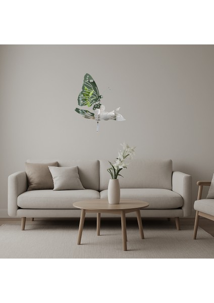 Modern Tasarımlı Kelebek Aynalı Tablo - KT2897-1256