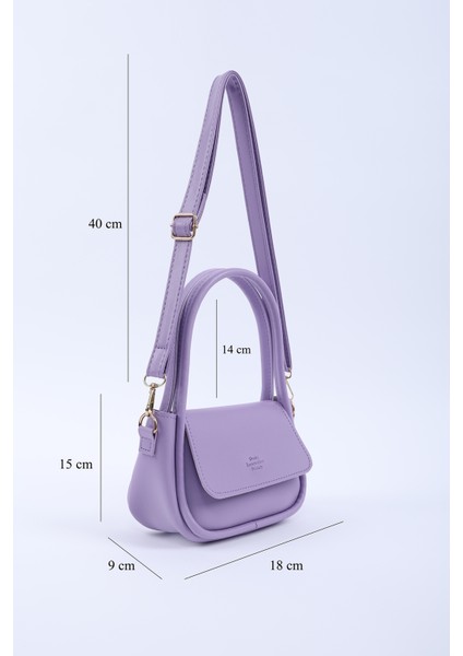 Lila SHK198 Suni Deri ,tek Bölmeli, Çıtçıtlı Ayarlanabilir Askılı El, Kol ve Omuz Çantası fiyatları