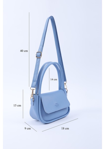 Mavi SHK198 Suni Deri ,tek Bölmeli, Çıtçıtlı Ayarlanabilir Askılı El, Kol ve Omuz Çantası fiyatları