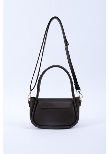 Kahve Rengi SHK198 Suni Deri ,tek Bölmeli, Çıtçıtlı Ayarlanabilir Askılı El, Kol ve Omuz Çantası fırsatları