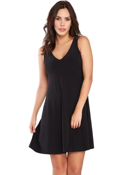 Kadın Bordo Yaka Detaylı Elbise 18L6346