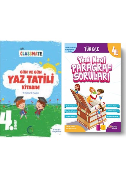 4. Sınıf Gün ve Gün Yaz Tatili Kitabım ve Yeni Nesil Paragraf