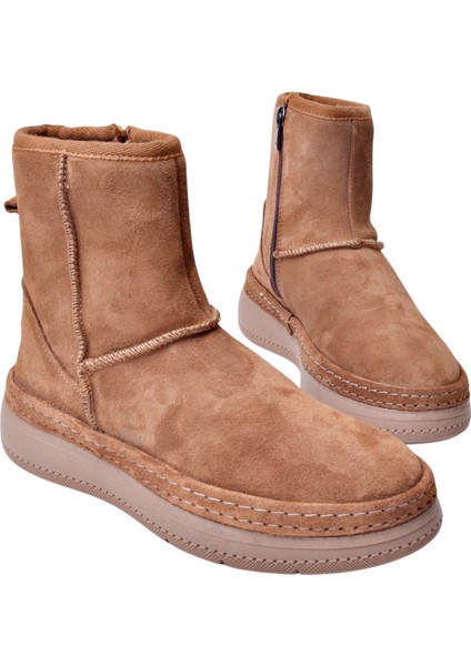 Kadın Nubuk Deri Fermuarlı Bot 26105251K fiyatları