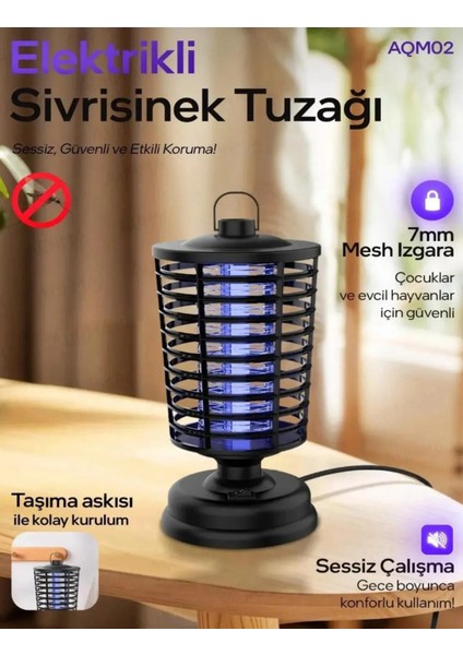 Elektrikli Sivrisinek Yok Edici Sinek Öldürücü Büyük Boy Hem Gece Lambası Hem Haşere 3.6-4W
