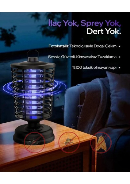 Elektrikli Sivrisinek Yok Edici Sinek Öldürücü Büyük Boy Hem Gece Lambası Hem Haşere 3.6-4W modelleri