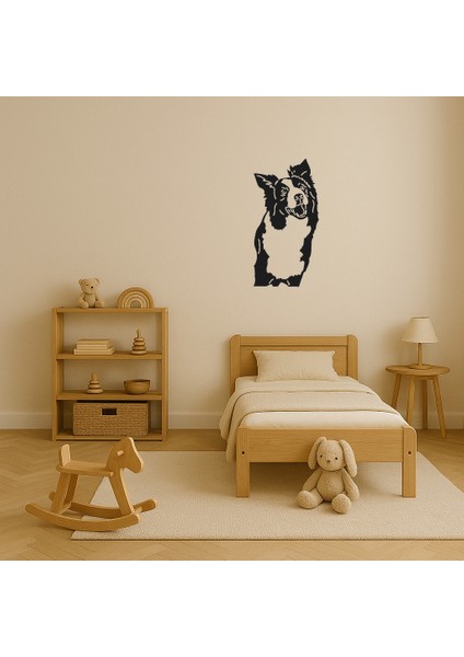 Modern Köpek Yüzü Silüet Duvar Sanatı - KT2255-9118 modelleri