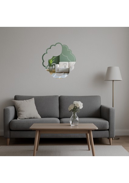 Modern Sanat Kadın Yüzü Dekoratif Duvar Aynalı Tablosu - KT4657-9596 indirimleri
