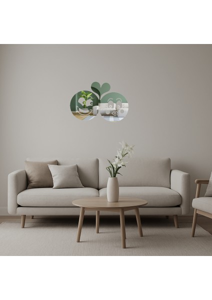 Romantik Çift Emoji Dekoratif Aynalı Tablo - KT7770-6140