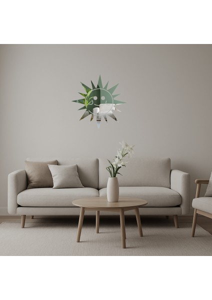 Şişkin Yanaklı Güneş Dekoratif Aynalı Tablo - KT3854-3478