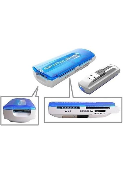 High-Tech USB 2,0/1.1 Sd/t Flash Kart Okuyucu, USB 2.0 Yüksek Hızlı 4 Yuvalı Otg Hafıza Kartı Adaptörü Tf/micro Sd/sd/sdxc/micro Sdxc/micro Sdhc Hafıza Kartları Için, MacBook Pro/air ile Uyumlu modelleri