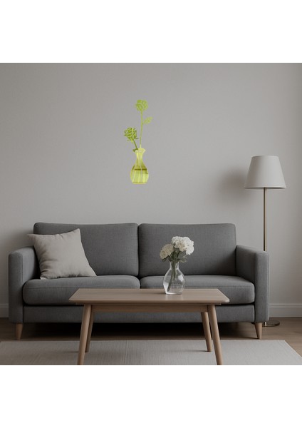 Minimalist Çiçek Desenli Dekoratif Altın Aynalı Tablo - KT1691-1204 indirimleri