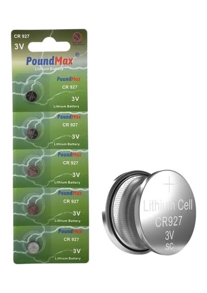 Lityum CR927 Düğme Piller, 3V | 1x 5-Pack modelleri