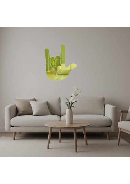 Seni Seviyorum Hareketi Altın Aynalı Tablo - KT8081-2534