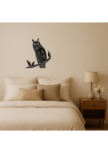 Minimalist Baykuş Temalı Duvar Dekoru - KT3214-9077