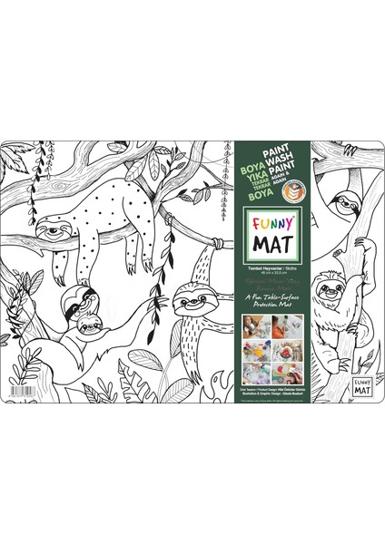 Çocuk Funny Mat- Tembel Hayvanlar - Yeni