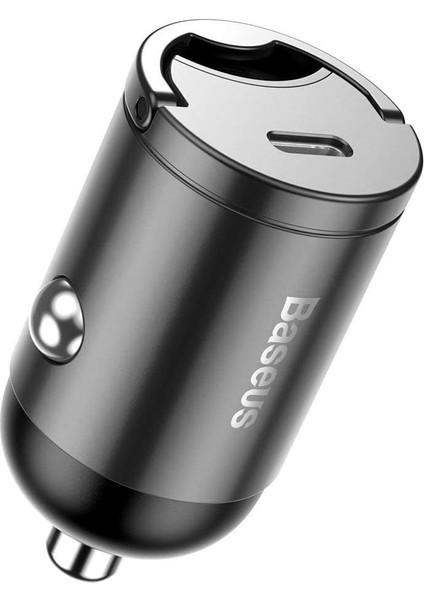 Tiny Star Mini Serisi 30W Qc 3.0 Pps Hızlı Şarj Destekli Type-C Araç Şarj Adaptörü Gri