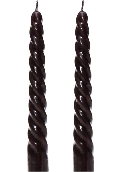 Siyah Burgulu Şamdan Mum Seti