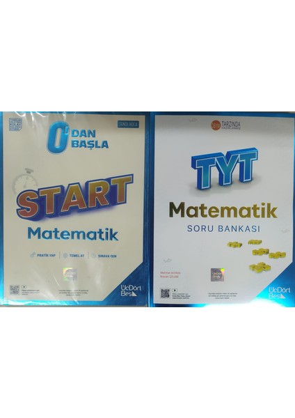 Üçdörtbeş Yayınları -Start Matematik 0'dan Başla+Tyt Matematik Soru Bankası