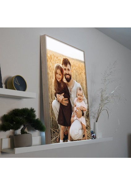 LED Işıklı, Değiştirilebilir Kumaşlı Tablo (Led Çerçeve + 1 Kumaş Görsel) - Kişiye Özel 20x30cm - 30x40cm - 50x50cm