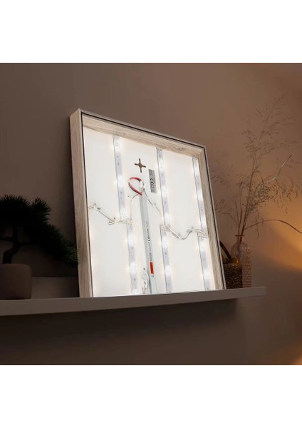 LED Işıklı, Değiştirilebilir Kumaşlı Tablo (Led Çerçeve + 1 Kumaş Görsel) - Kişiye Özel 20x30cm - 30x40cm - 50x50cm modelleri