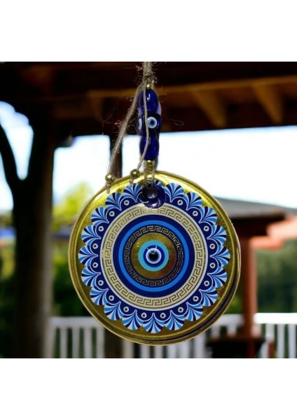 Altın Varak Nazar Boncuklu Duvar Süsü Cam Duvar Dekoru fırsatları