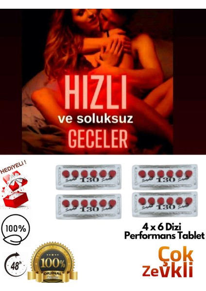Vega 130 Mg Kırmızı Tablet 4 x 6'lı S€rtıestırcı ,geclktırıcı , Enerji Takviye
