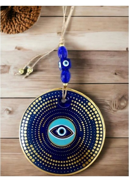 Altın Puantiyeli Nazar Boncuk Gözlü Duvar Süsü fiyatları