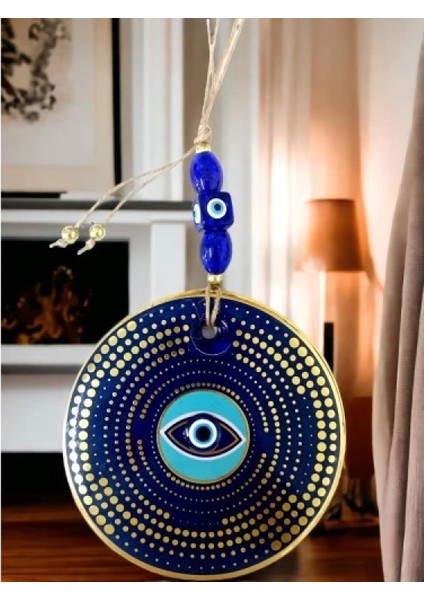Altın Puantiyeli Nazar Boncuk Gözlü Duvar Süsü indirimleri