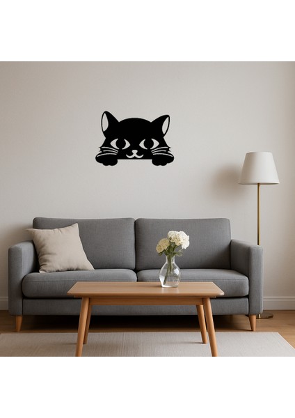 Şirin Kedi Tasarımlı Mdf Duvar Tablosu - KT9640-6817 fırsatları