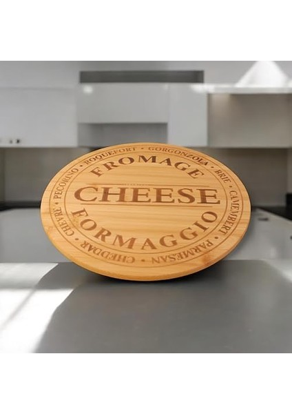 Bambu Peynir ve Kesim Sunum Tahtası Yuvarlak 27,5cm*27,5cm*1,5cm - Ahşap Peynir, Kesme Tahtası ve Sunum Tepsisi modelleri